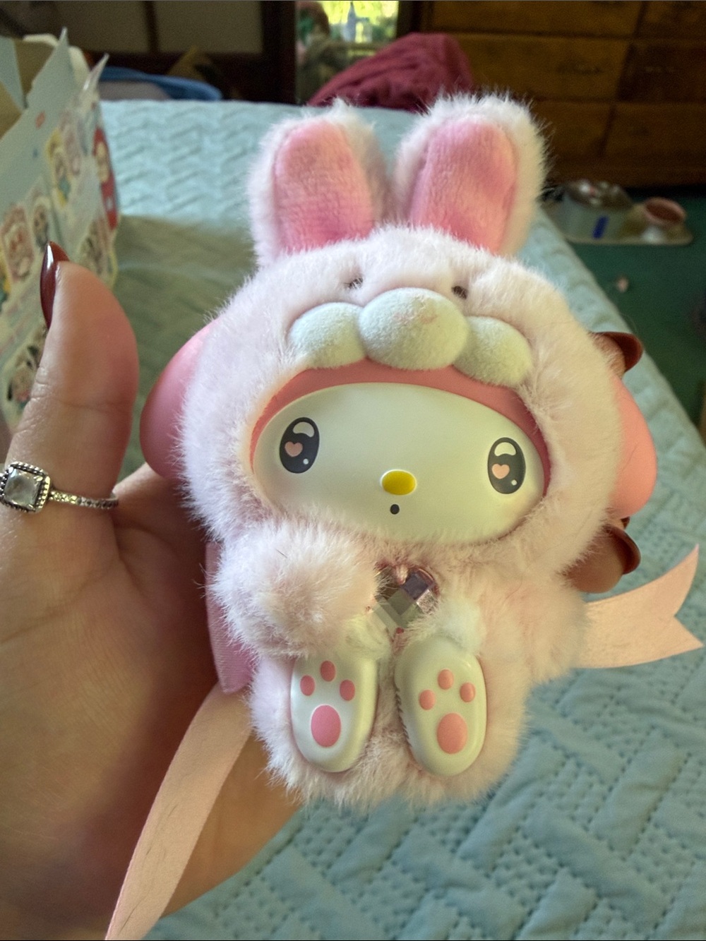Miniso Diamond Bunny Baby My Melody Vinyl Keychain Sweetie Diamond